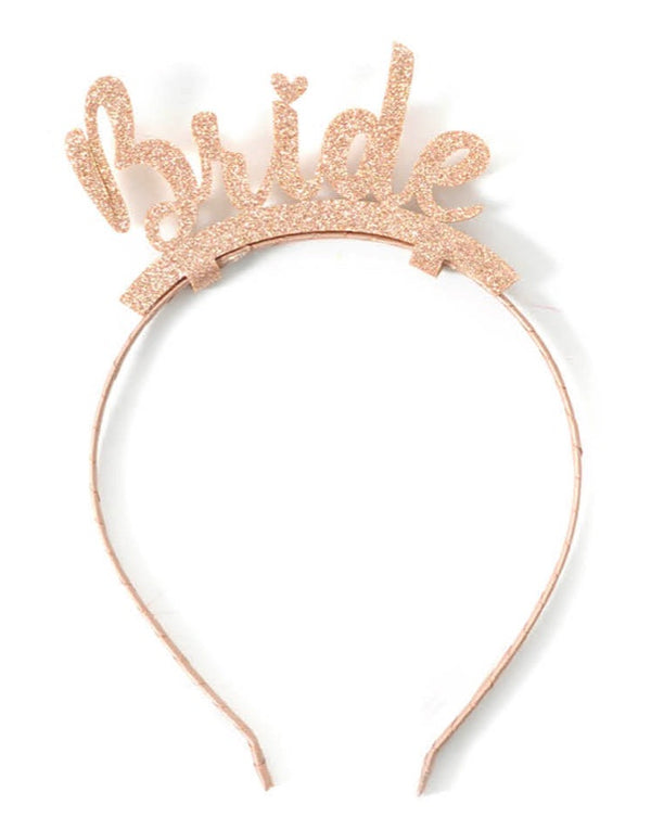 Bride headband glitter (Rose Gold)